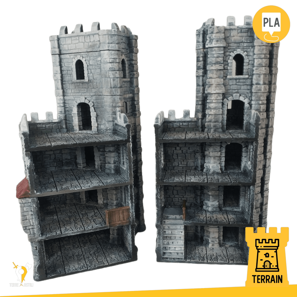 Scenico Roccaforte fortezza edificio prigione fortificato guardia fantasy scenico per dungeons and dragons dnd