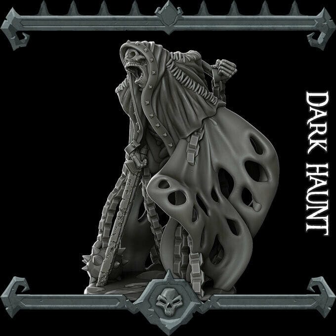 Miniatura Spettro urlante cacciatore oscuro infestazione demone miniatura 3d resina per dungeons and dragons dnd