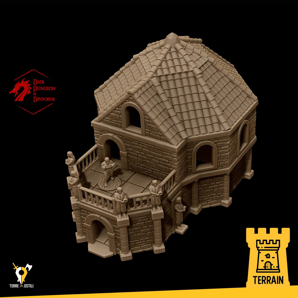Scenico Tempio terme sacre edificio fantasy scenico per dungeons and dragons dnd