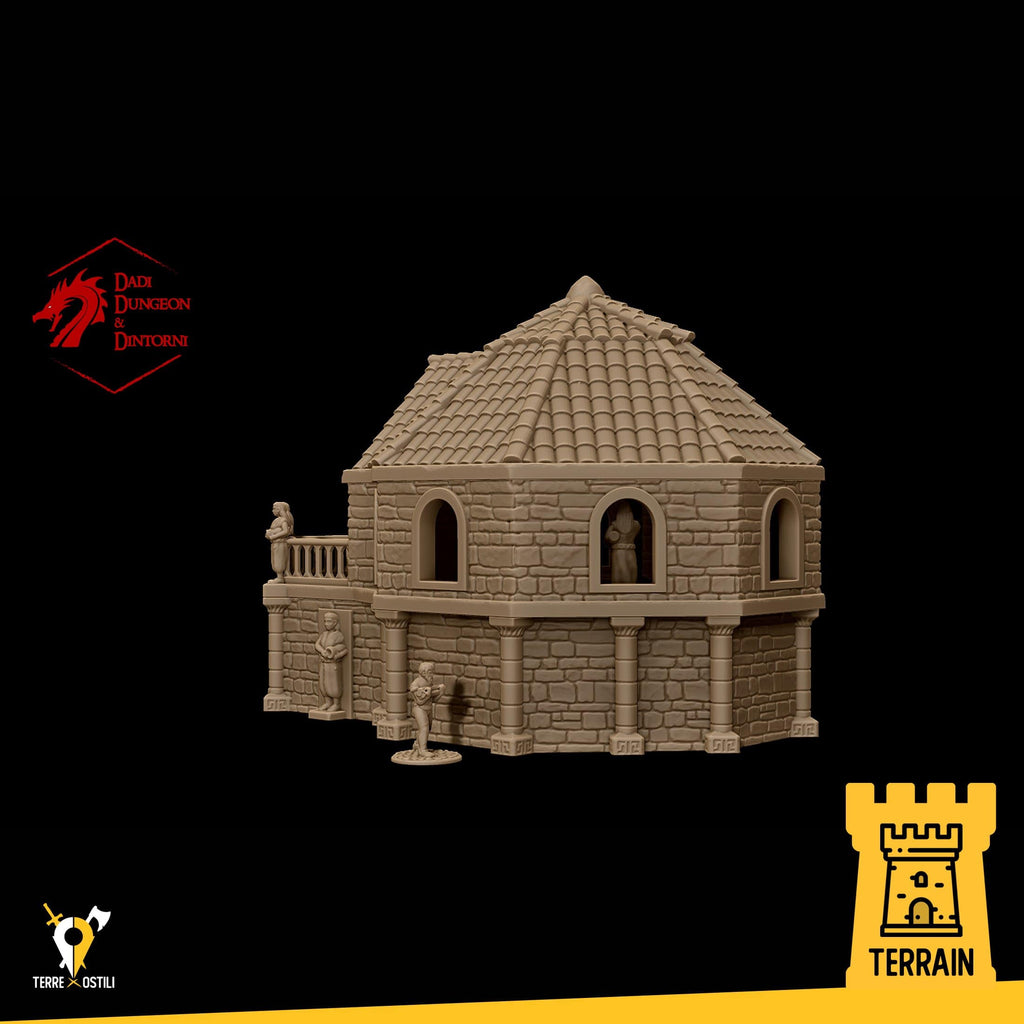 Scenico Tempio terme sacre edificio fantasy scenico per dungeons and dragons dnd
