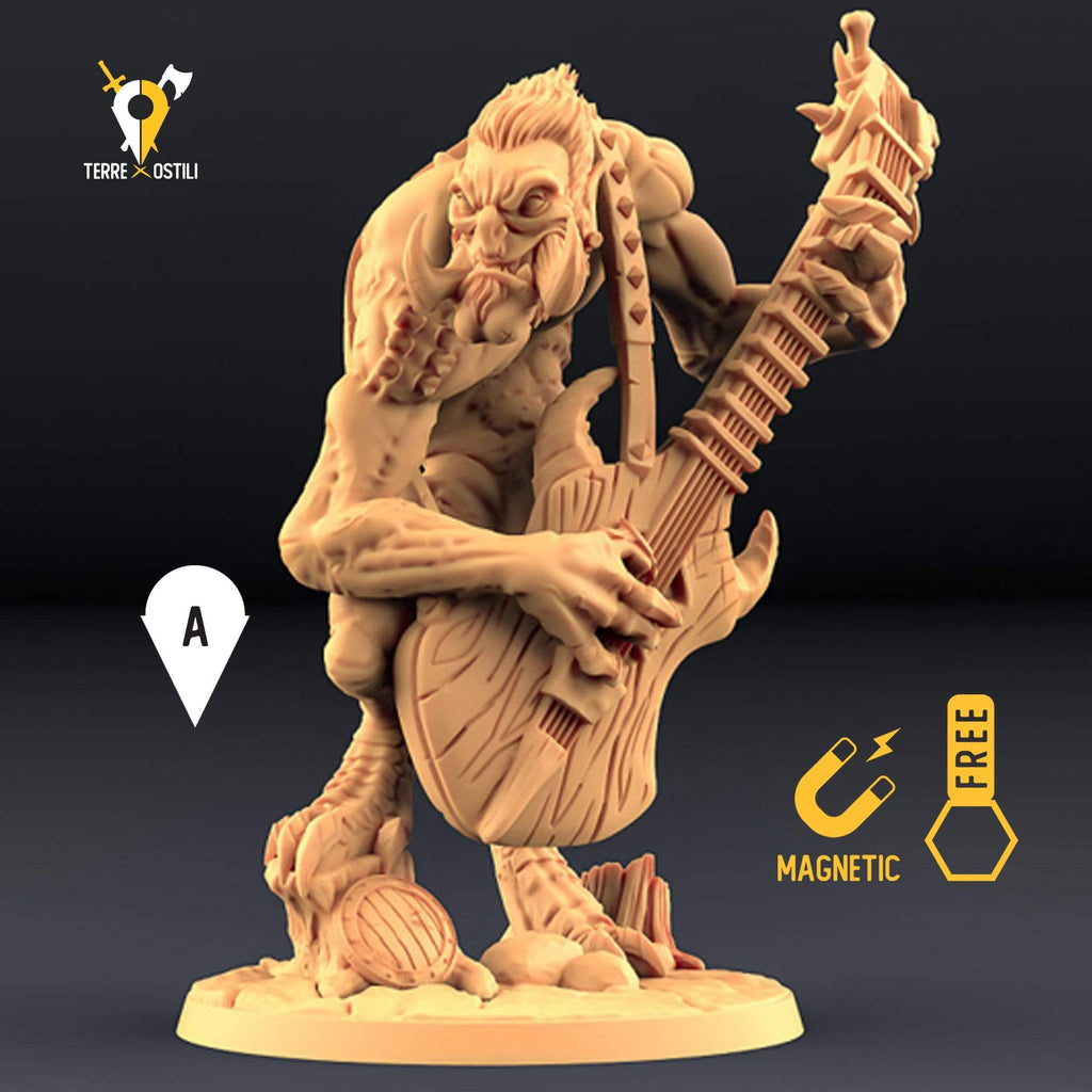 Miniatura Troll chitarrista gigante miniatura 3D per dungeons and dragons dnd