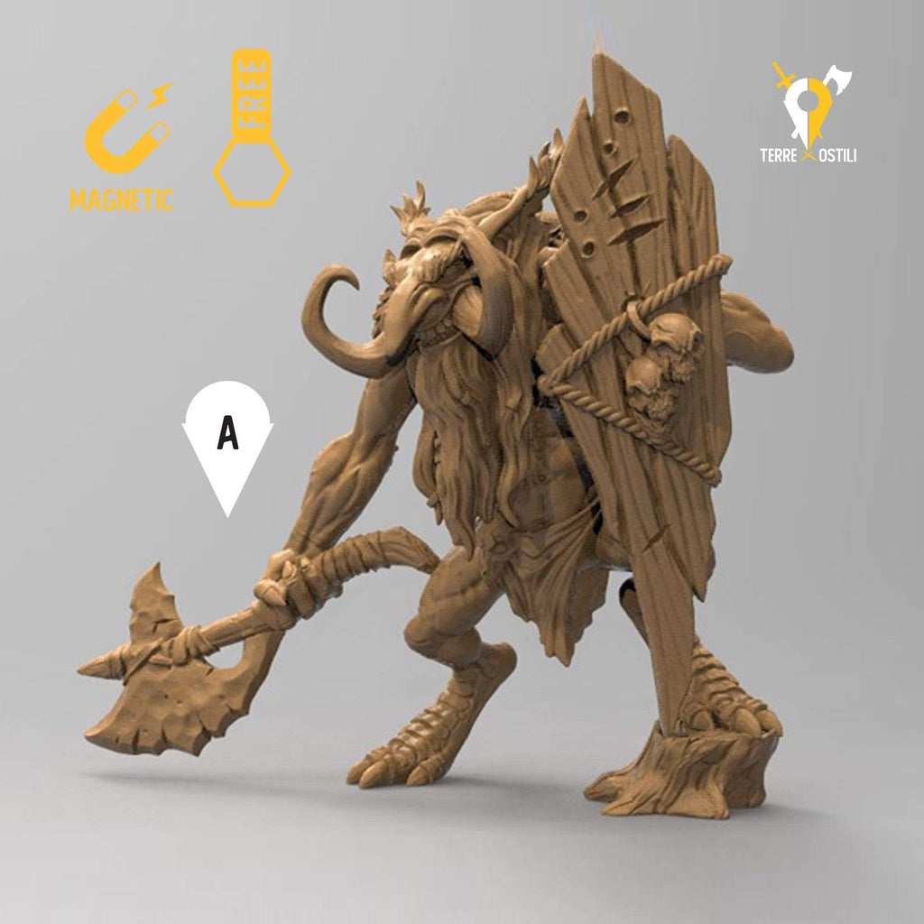 Miniatura Troll guerriero gigante miniatura 3D per dungeons and dragons dnd