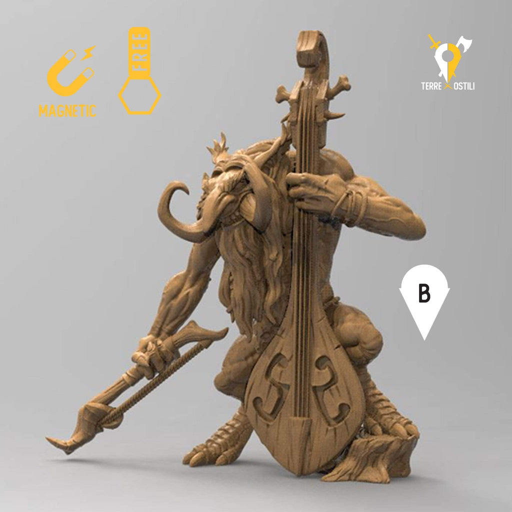 Miniatura Troll violoncellista gigante miniatura 3D per dungeons and dragons dnd
