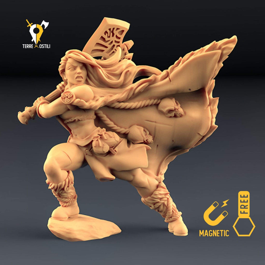 Miniatura Umana barbaro guerriero umanoide miniatura 3D per dungeons and dragons dnd