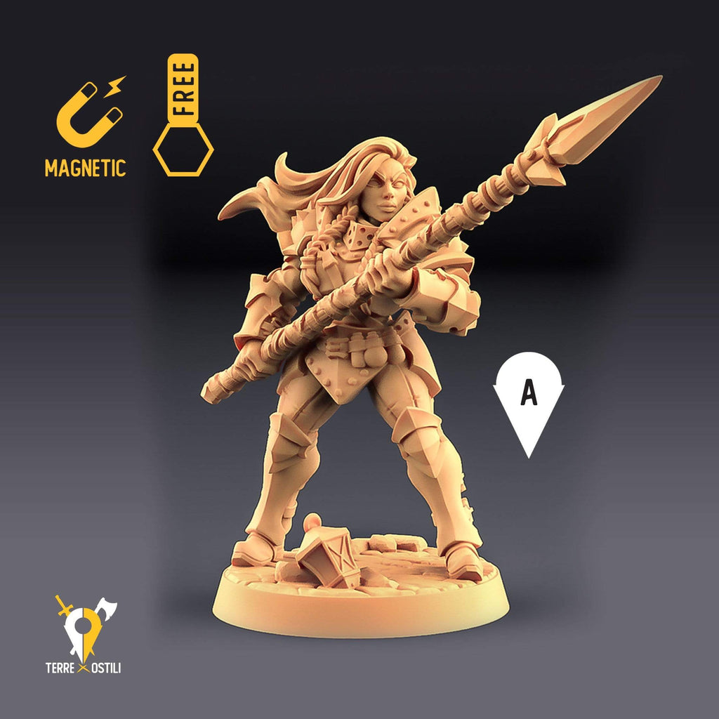 Miniatura Umana paladino soldato  guerriero umanoide miniatura 3D per dungeons and dragons dnd