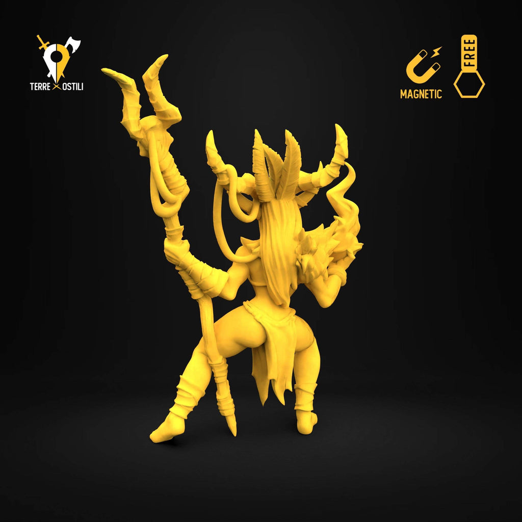 Miniatura Umana Sacerdotessa strega umanoide miniatura 3D per dungeons and dragons dnd
