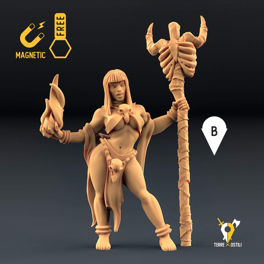 Miniatura Umana strega warlock umanoide miniatura 3D per dungeons and dragons dnd