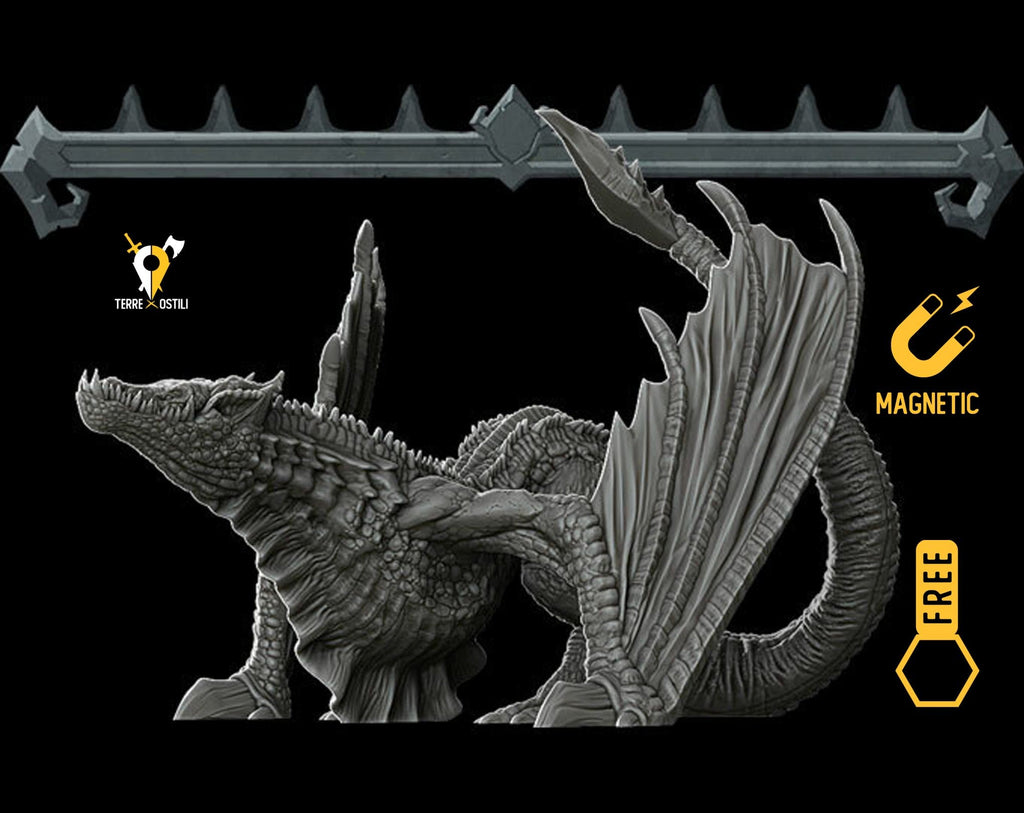 Miniatura Viverna miniatura per dungeons and dragons dnd