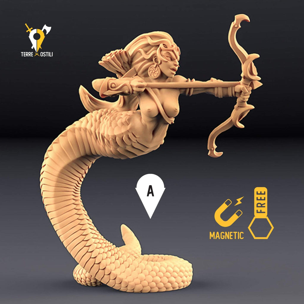 Miniatura Yuan-ti arciere mostruosità miniatura 3D per dungeons and dragons dnd